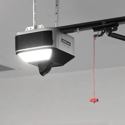 LiftMaster 6580L 1 HP belt-drive opener with integrated 360-degree camera